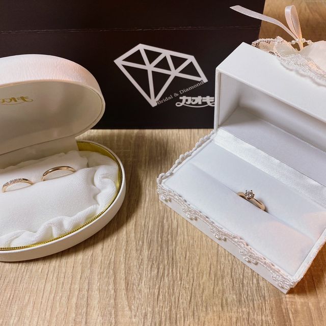 【カオキ　ダイヤモンド専門卸直営店の口コミ】 婚約指輪はシンプルだけどダイヤのインパクトが大きく即決しました。結婚…