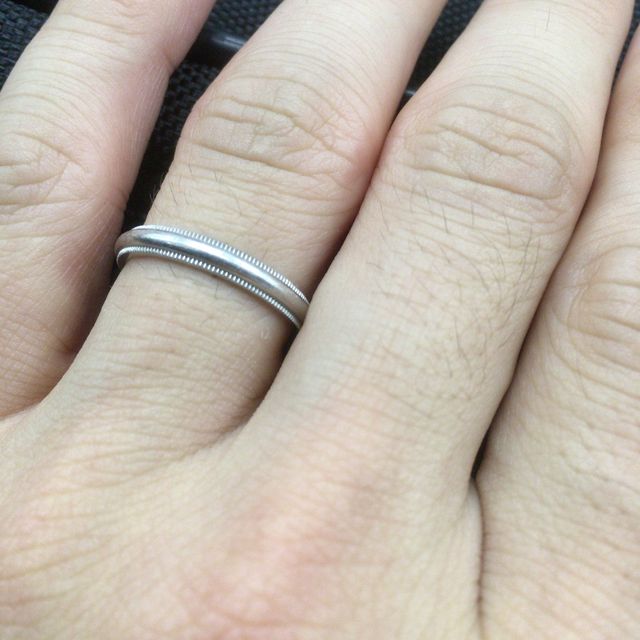 【ティファニー(Tiffany & Co.)の口コミ】 婚約指輪もティファニーで購入したため、必然的に結婚指輪もティファニー…