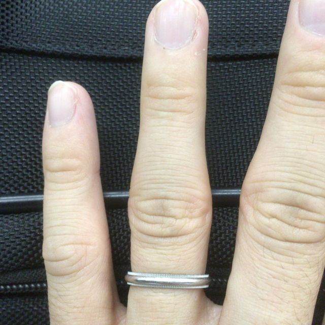 【ティファニー(Tiffany & Co.)の口コミ】 婚約指輪もティファニーで購入したため、必然的に結婚指輪もティファニー…