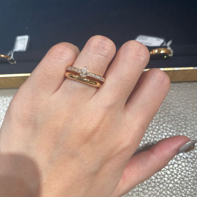 【ショーメ(CHAUMET)の口コミ】 王道のソリテールのデザインは将来あまり使えないのではないかと若干抵抗…