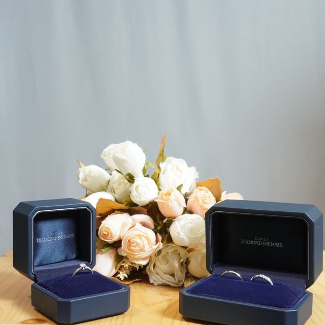 【銀座ダイヤモンドシライシの口コミ】 デザインがシンプルで可愛かったのと、スタッフさんの説明からとても指輪…