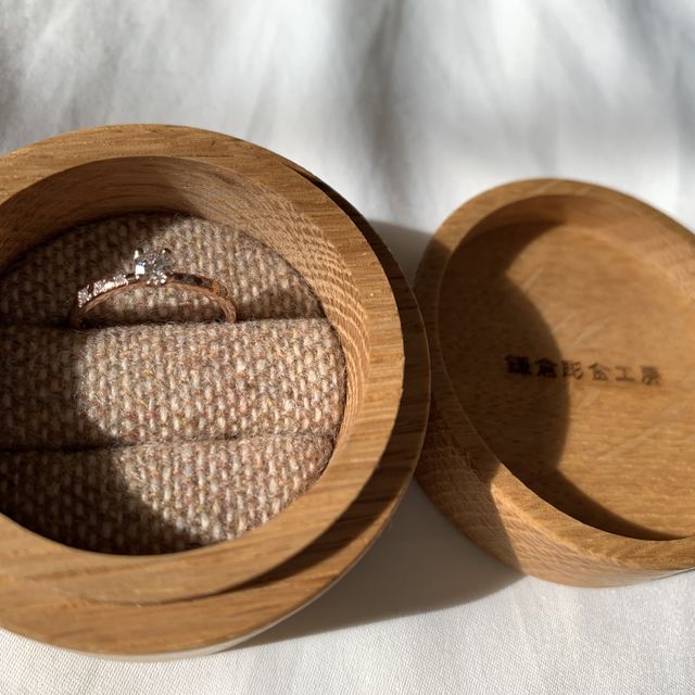 【鎌倉彫金工房の口コミ】 ピンクゴールドという、18金の中でもピンクのような綺麗な色の素材を選び…