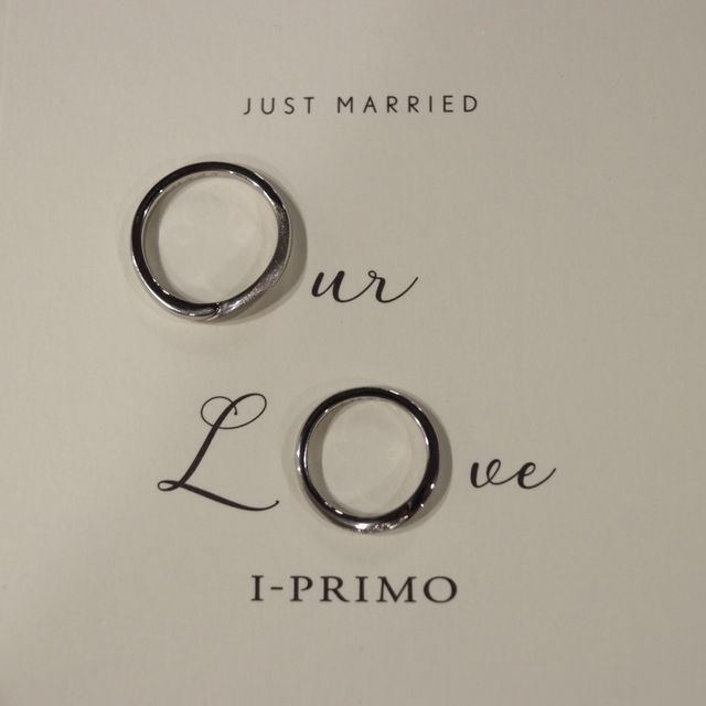 【アイプリモ(I-PRIMO)の口コミ】 七夕入籍が決まっていて、入籍する前に見に行った時に気に入った指輪の、…