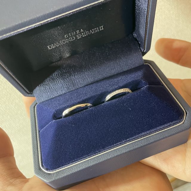 【銀座ダイヤモンドシライシの口コミ】 付け心地や見た目で一目惚れしたものを選びました
。この指輪の他にもいろ…
