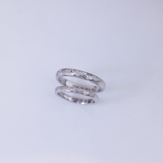 【ジュエリー工房 YAMAMOTOの口コミ】 ある展示会でこちらの指輪の彫刻見て、一目惚れしました。実際作成してい…