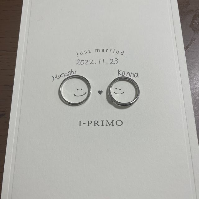 【アイプリモ(I-PRIMO)の口コミ】 夫婦共にシンプルで細めなものを希望。日常的に付けていても見た目やつけ…