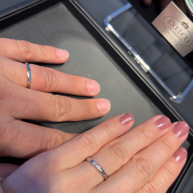 【エクセルコダイヤモンド(EXELCO DIAMOND)の口コミ】 内甲丸の作りが素敵で、どの指輪も着け心地がよかったです！スタッフさん…