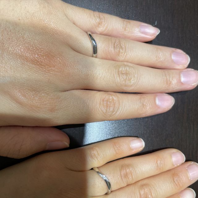 【TRECENTI(トレセンテ)の口コミ】 トレセンテの指輪を始めて試着しました。トレセンテ独自の丸みがあるデザ…