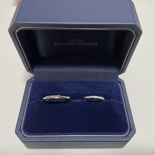 【銀座ダイヤモンドシライシの口コミ】 ダイヤが程よくついていてどこから見てもキラキラしていて即決でした（笑…