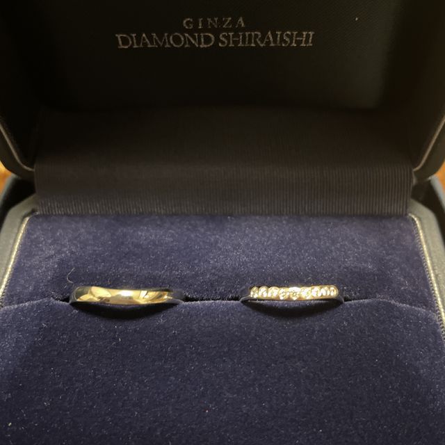 【銀座ダイヤモンドシライシの口コミ】 指輪のデザインとつけ心地、アフターケアを重視して選びました。銀座ダイ…