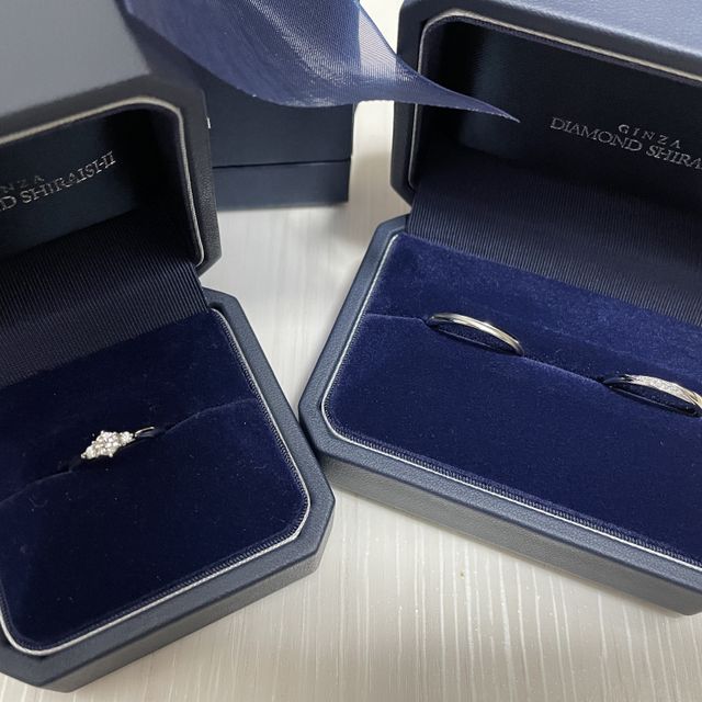 【銀座ダイヤモンドシライシの口コミ】 いろんな指輪を見て検討する中で、一番最初に出会った商品がBouquet で、…