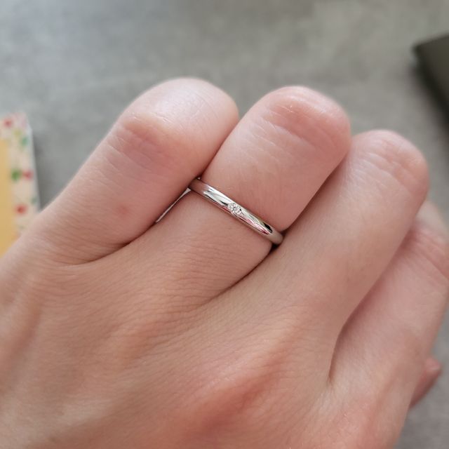 【ケイウノ ブライダル(K.UNO BRIDAL)の口コミ】 いつも身につける予定なので、シンプルでつけ心地の良いものを探していま…