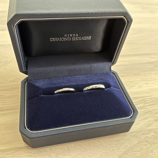 【銀座ダイヤモンドシライシの口コミ】 夫婦で同じシリーズにせず、それぞれ気に入ったものを選びました。私がテ…