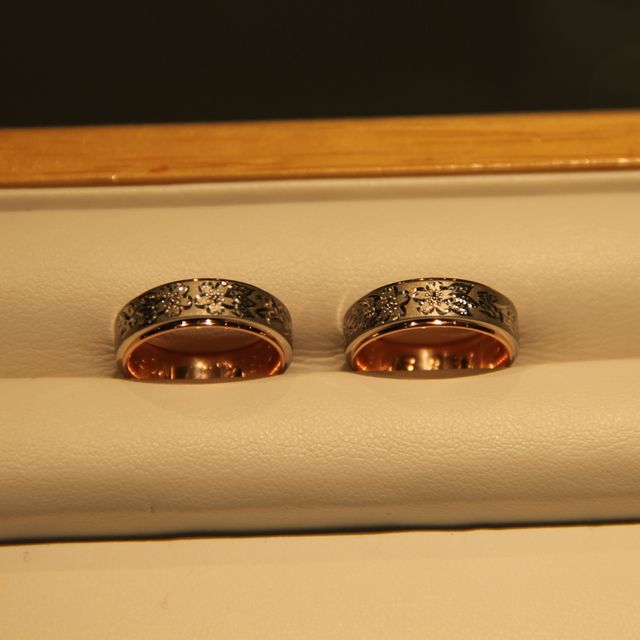 【ジュエリー＆カフェ 輪-Rin-の口コミ】 私も旦那もともに桜が好きで、桜の模様が入っている指輪に一目惚れをして…