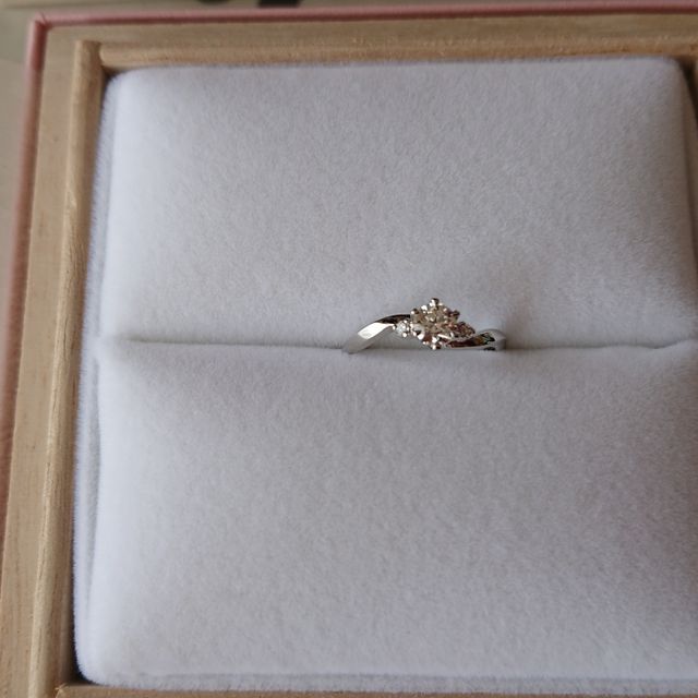 【IDEAL Plus fort(アイデアルプリュフォール)の口コミ】 ダイヤがすべてでした。結婚指輪と二重つけすることもあると聞き、どんな…