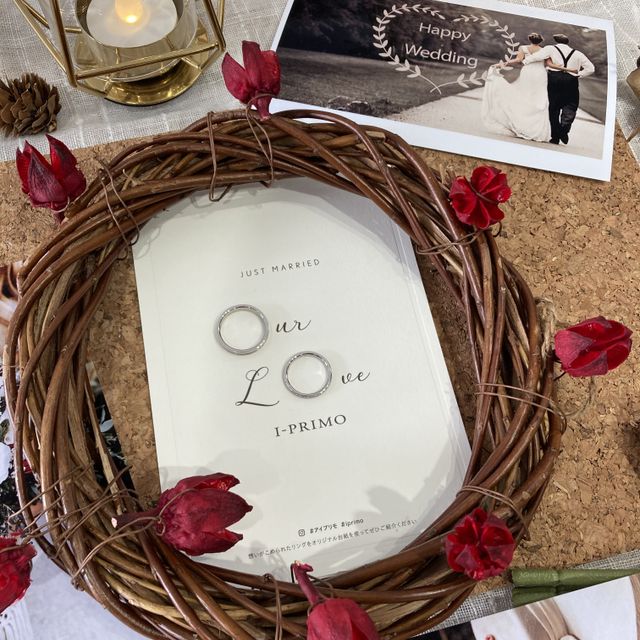 【アイプリモ(I-PRIMO)の口コミ】 見た目重視で、付けた時の見た目がとにかく気に入ったものをお互い選びま…