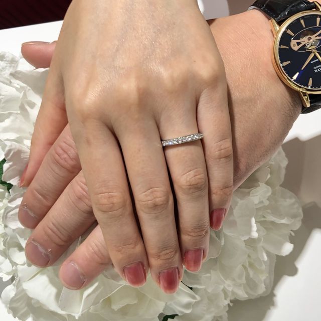 【4℃ BRIDAL(ヨンドシーブライダル)の口コミ】 ダイヤモンドの品質や、プレミアムプラチナで強度が強く耐久性があること…