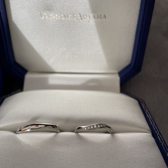 【ヴァンドーム青山(VENDOME AOYAMA)の口コミ】 指輪のデザインと着けごごちで決めました。とてもかわいく、ウェーブのデ…