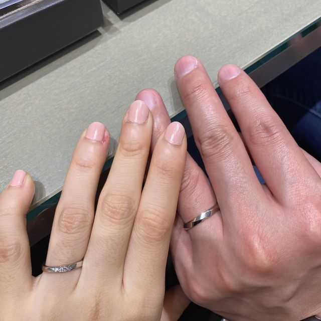 【アイプリモ(I-PRIMO)の口コミ】 ペアで同じ感じになるのがよかった。男性の指輪はどこも同じ感じやったけ…