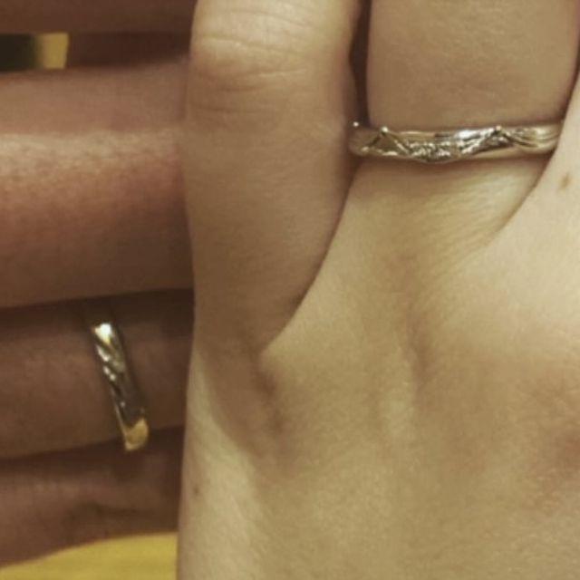 【ケイウノ ブライダル(K.UNO BRIDAL)の口コミ】 2人ともディズニーが好きで、美女と野獣のペアリングを付けていて美女と野…