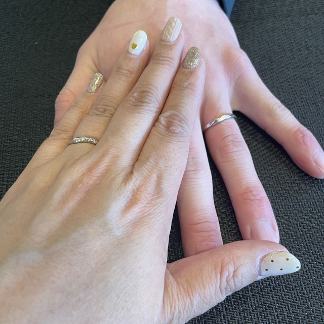 【銀座ダイヤモンドシライシの口コミ】 はじめ別の指輪に決めてましたが、新作のが好みでした！お店に行ったら、…