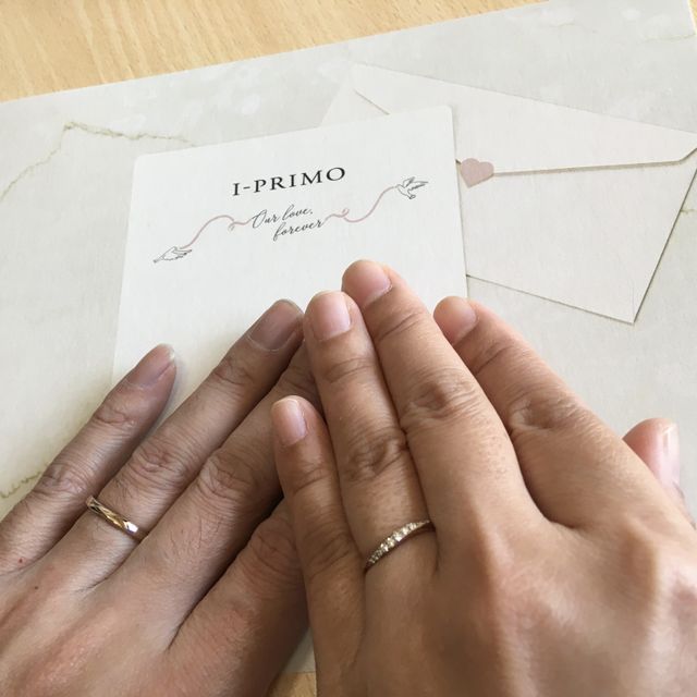 【アイプリモ(I-PRIMO)の口コミ】 最初は他のデザインの指輪を検討していましたが、ネットで指輪のペールブ…