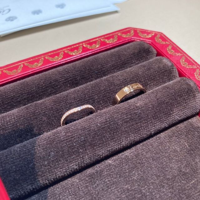 【カルティエ(Cartier)の口コミ】 夫が以前よりピンクゴールドの指輪をしたいと言っており、ハイブランド好…