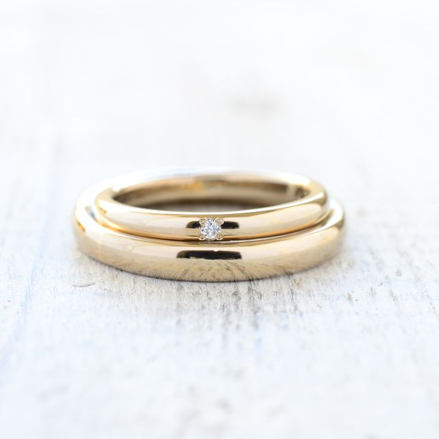 【湘南彫金工房 andfuseの口コミ】 シンプルなデザインにしたいと思っていました。プラチナと、シャンパンゴ…