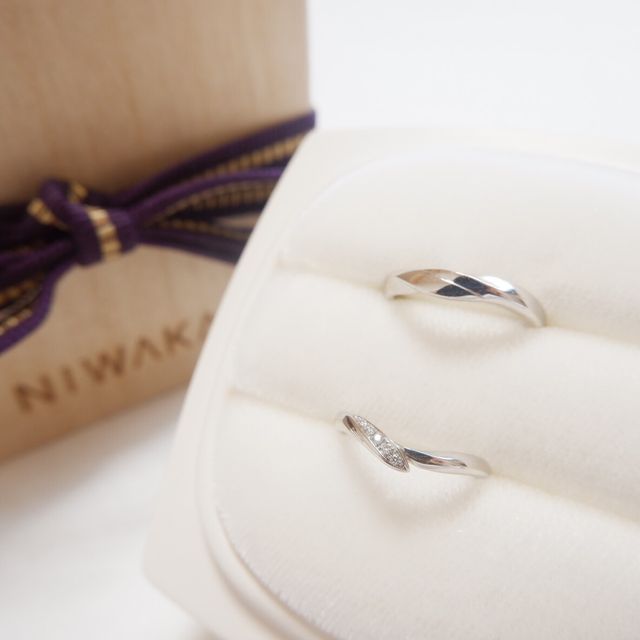 【俄(にわか)の口コミ】 初桜というデザインにしました。初桜は、「出会った頃の初々しい気持ち」…