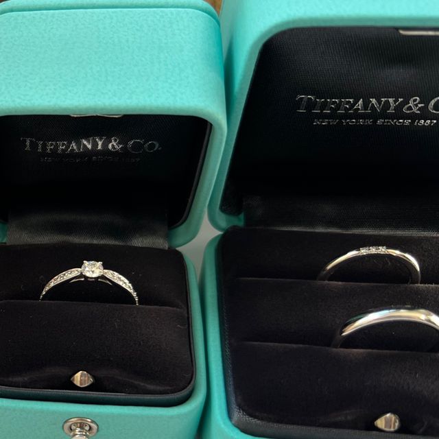 【ティファニー(Tiffany & Co.)の口コミ】 婚約指輪はティファニー。その前にもティファニーのネックレスを渡してい…