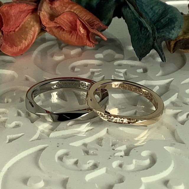 【Antille(アンティール)の口コミ】 女性用の指輪はピンクゴールドのカラーにしたかったのですが、各ジュエリ…