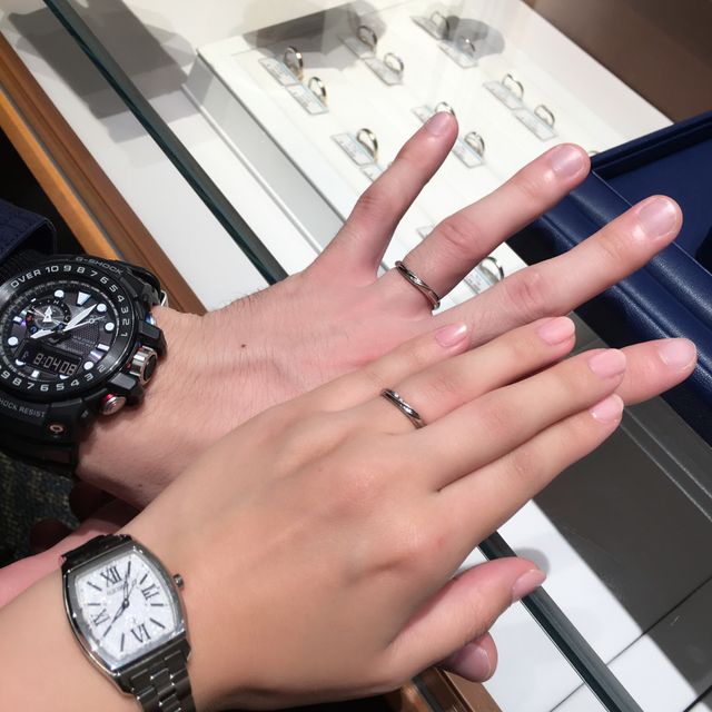 【銀座ダイヤモンドシライシの口コミ】 私が1人で下見に来た時に気に入った指輪を、後日彼が私以上に気に入ってく…