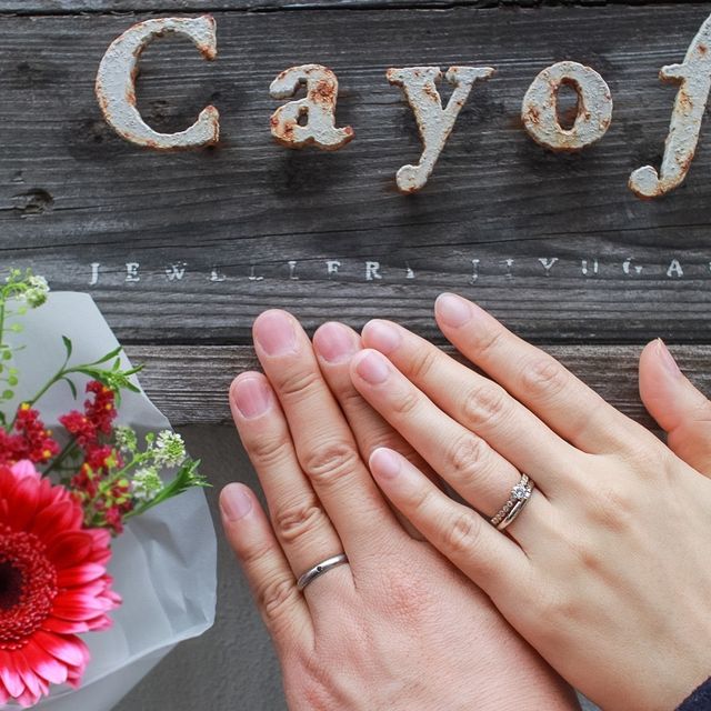 【Cayof(カヨフ)の口コミ】 デザインが可愛く一目惚れでした。いかにも婚約指輪といったデザインでは…