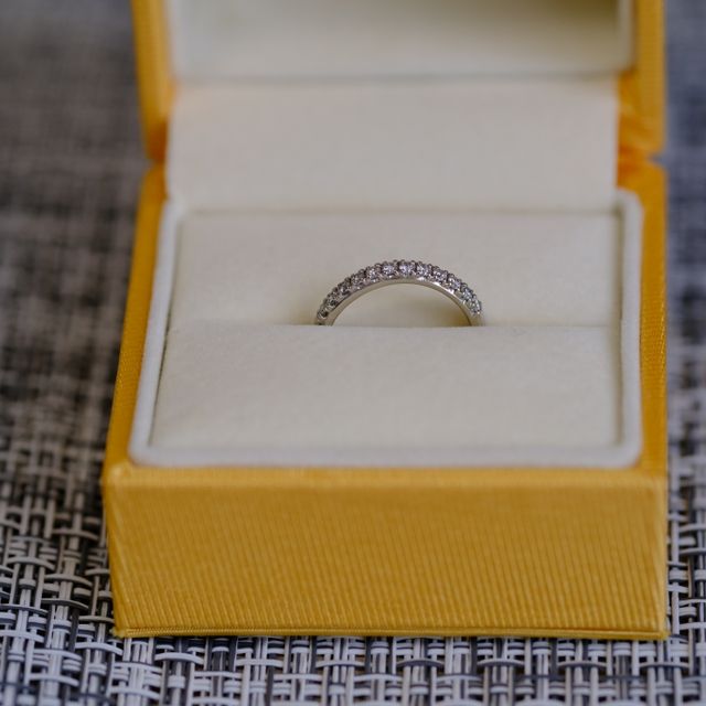 【ケイウノ ブライダル(K.UNO BRIDAL)の口コミ】 結婚指輪はウィズハートをベースに、２人とも少し太くするセミオーダーに…