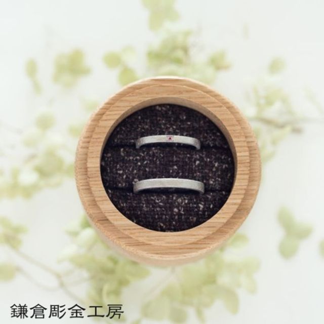 【ふたりでつくる結婚指輪】メンズPt900&レディースPt900(マット仕上げ)