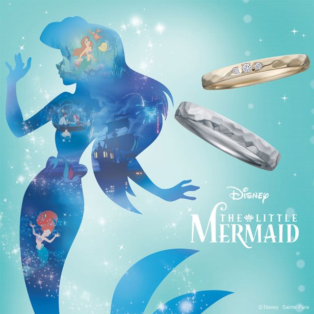 ディズニー「リトル・マーメイド｣ 【Dancing Bubbles -踊る泡-】 結婚指輪