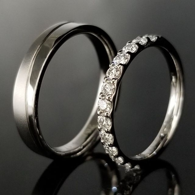 ダイヤを支えて離さない、職人が魂で鍛えたプラチナの結婚指輪