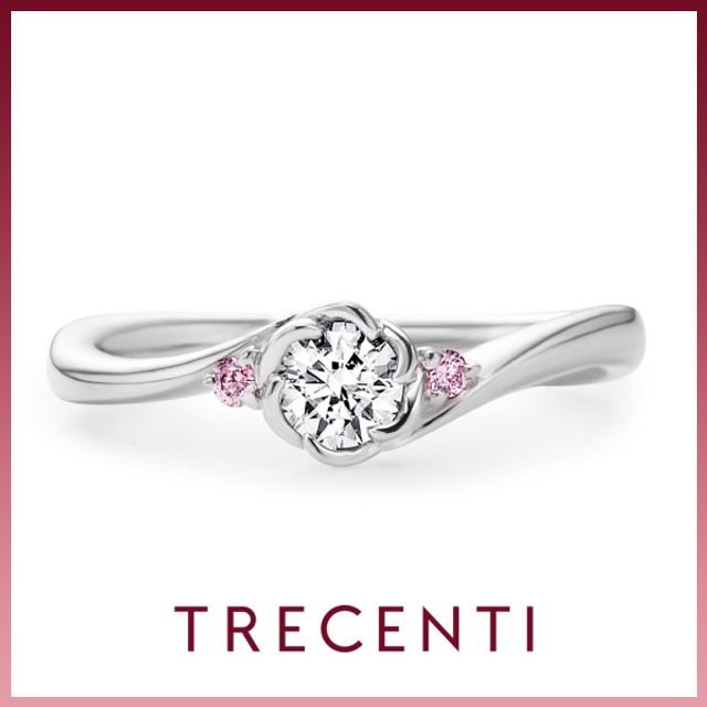 【お花を彷彿とさせるダイヤモンドセッティング】ペオニアS（FLO-6EP)