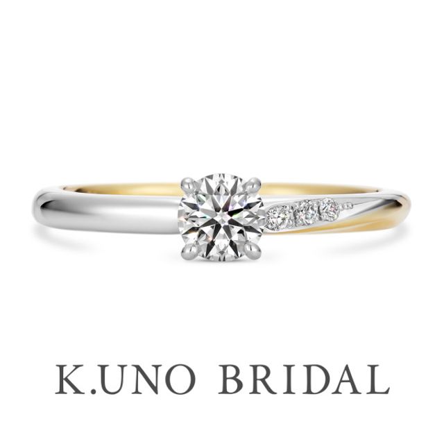 【シェア】寄り添うふたりを2色の金属で表現。共に人生を歩む姿をイメージ