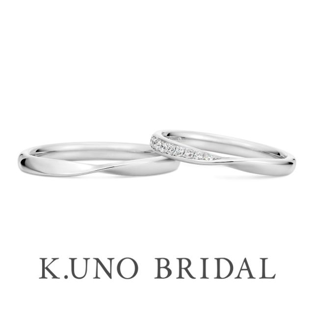 【リボン】リボンがモチーフのシンプルな結婚指輪