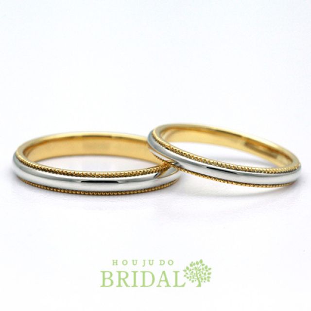 【宝寿堂】プラチナとゴールドのコンビでセンス良く《KMX146l/KMX146s》