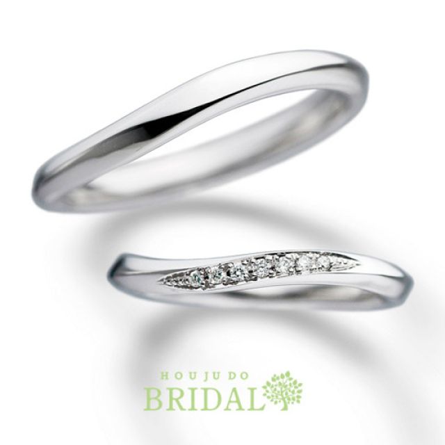 【宝寿堂】捻ったラインにメレダイヤがキラリ《HM2839l/HD2839s》