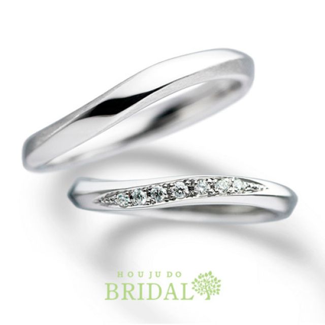 【宝寿堂】捻ったラインにメレダイヤがキラリ《HM2839ll/HD2839l》