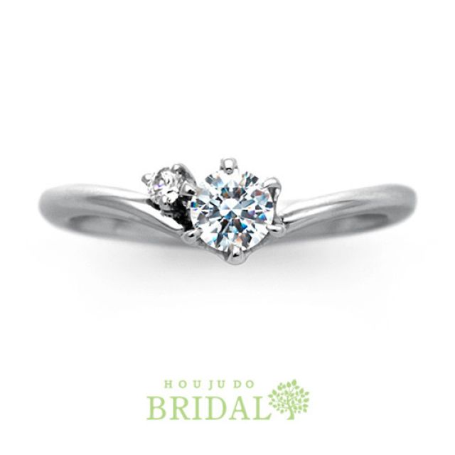 【宝寿堂】Ｖラインの繊細アーム＆そっと添えられたメレが清楚《HD2068》