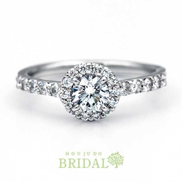 【宝寿堂】ダイヤで取り巻いた豪華で華やかなエンゲージ《HD2532》