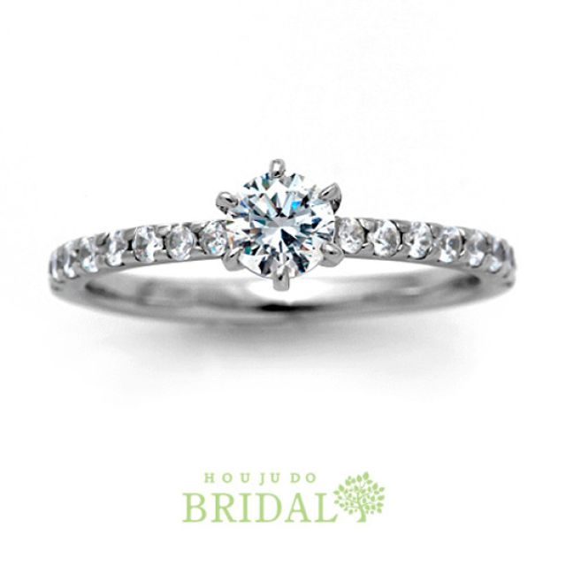 【宝寿堂】ハーフエタニティのアームにメインダイヤが華やか《HD2866》