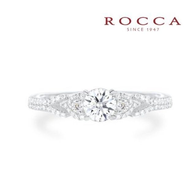 【ROCCA】繊細なパヴェセッティング！さりげないハートが可愛いエンゲージリング R45