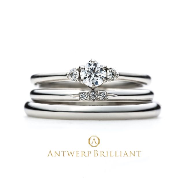 ”Asterism” Three Stone Diamond Ring Set ”アステリズム” スリー ストーン ダイヤモンド リング