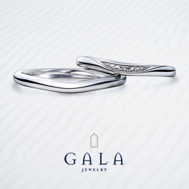 【GALA】緩やかなV字リング。細身ながら鍛造製法で強度も安心♪
