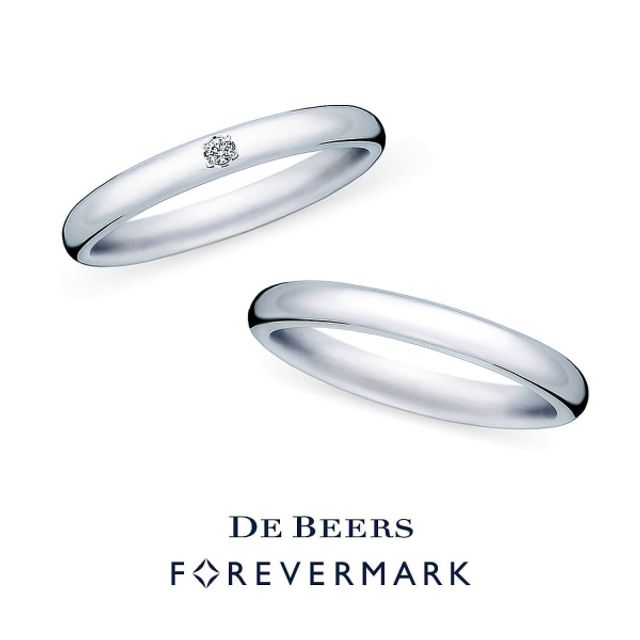 【 Forevermark Collection 】1ストーンウェディングバンド & ウェディングバンド（FWR051 / FWR251）